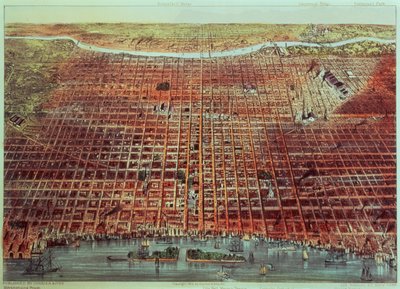 General View of Philadelphia, 1875 by N. and Ives, J.M. Currier